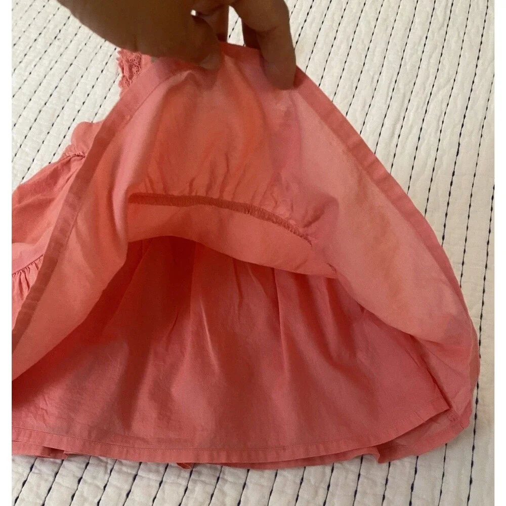 Cottagecore OshKosh B'gosh Pink Eyelet Lace Tiered Summer Sun Dress Toddler 3T